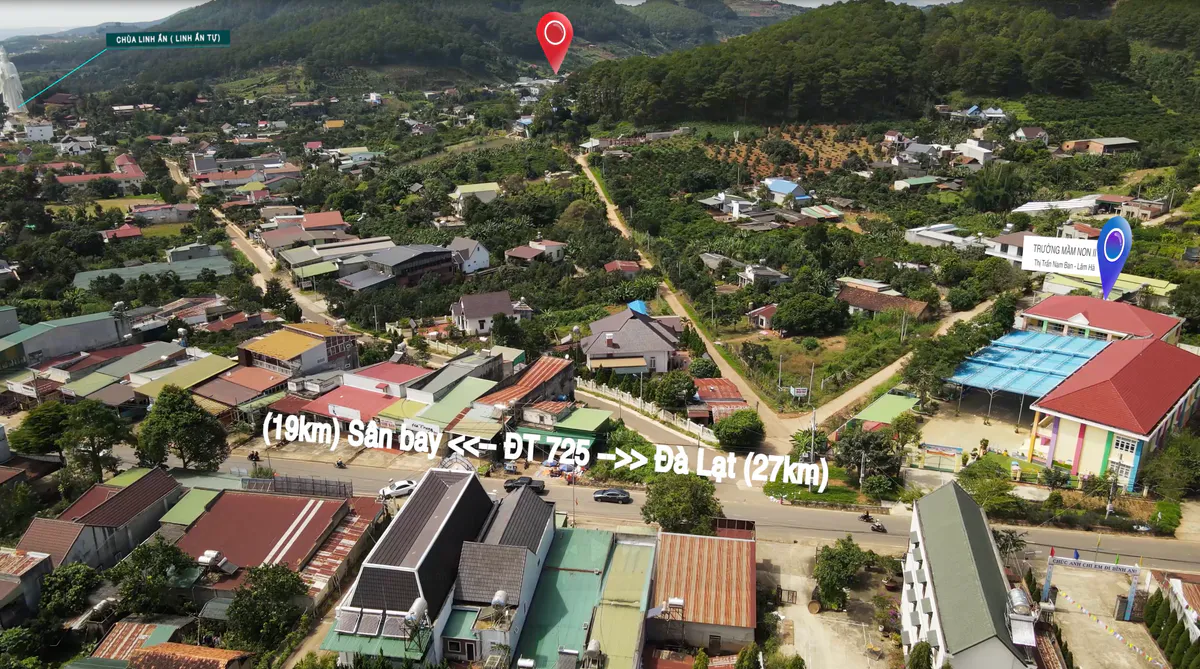 Bán 354m² Đất Sổ Hồng Riêng| Có Sẵn 100m² Thổ Cư| Mặt Tiền Khu Dân Cư| Gần Chùa Linh Ẩn Nam Ban - Lâm Hà