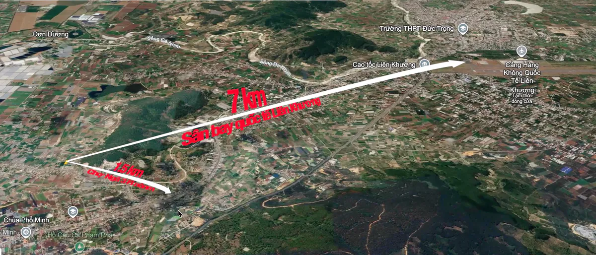 Bán 344m2 Sổ Hồng Riêng Đất Thổ Cư, Gần Chợ Finom, Cách Sân Bay Liên Khương 7km, Giá Chỉ 1,4tỷ