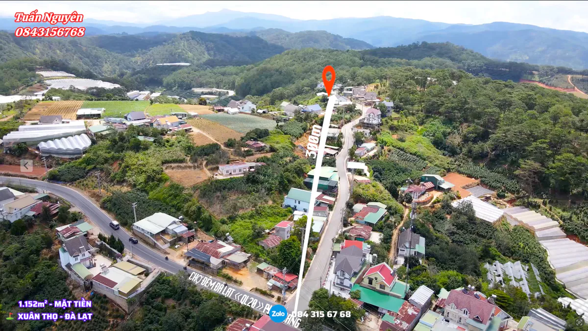Bán 1152m2| Có 400m2 Thổ Cư, Nhà Mặt Tiền Đường Nhựa Xuân Thọ - Đà Lạt| Chỉ 10tỷ