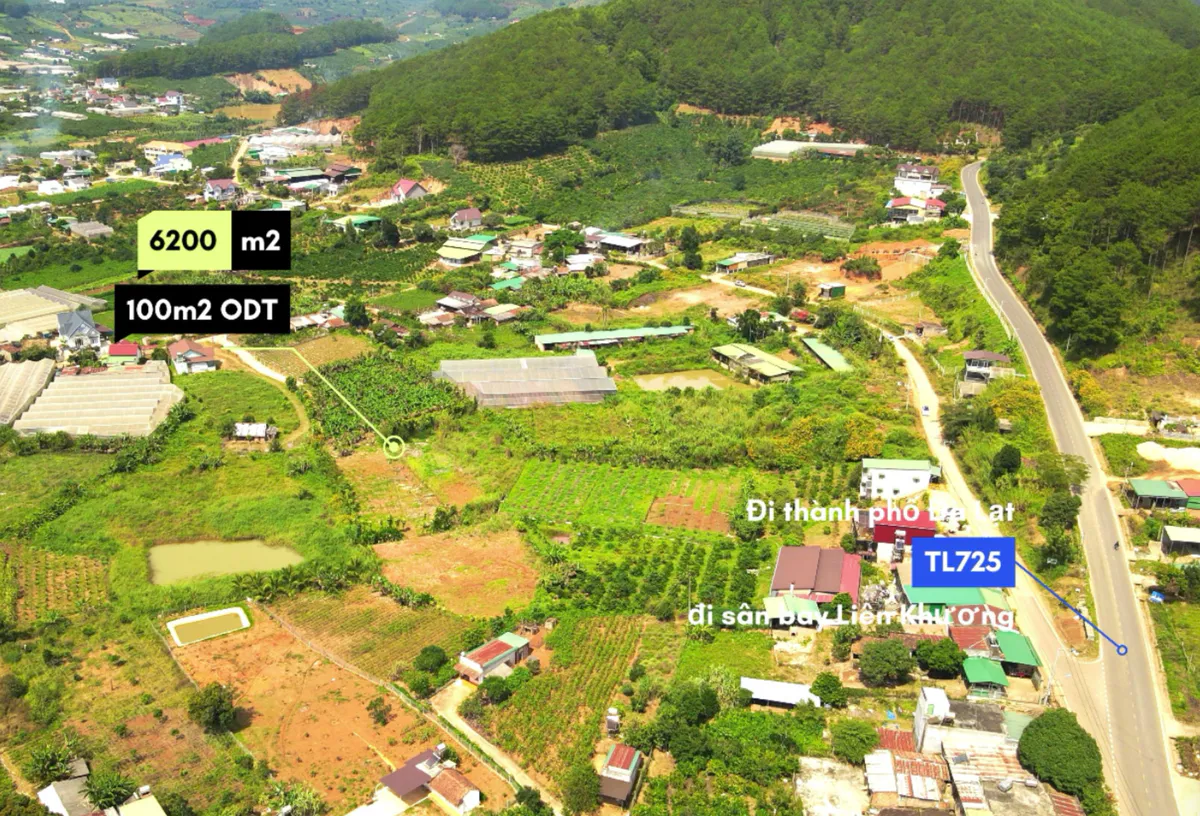 Bán Sổ Hồng 6.200m²| Quỹ Đất Lớn Phù Hợp Làm Nghỉ Dưỡng Sinh Thái| Gần ĐT 725 Ngay Trung Tâm Nam Ban