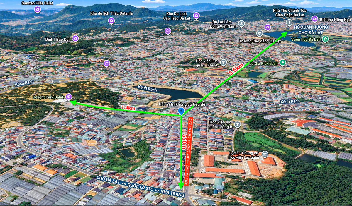 Bán Nhà 3 Tầng Mê Linh Đà Lạt – Hơn 400m² Sàn, Sân Xe Hơi Rộng Rãi, Phù Hợp Ở và Kinh Doanh