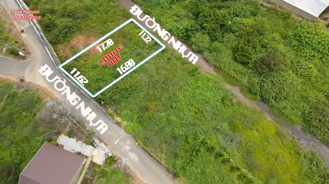 Bán Đất Măng Lin Đà Lạt 200m² – 100% Thổ Cư, 2 Mặt Tiền Đường Nhựa, Giá 3,8 Tỷ